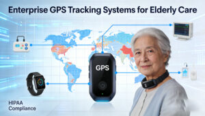 Elderly GPS tracking system architecture with real-time monitoring and AI integration for senior care