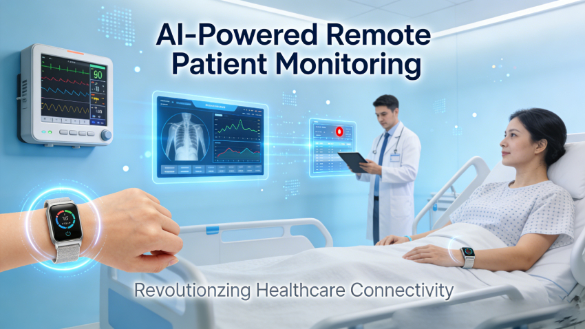 AI remote patient monitoring system showing how AI healthcare monitoring analyzes real-time patient data from wearable devices