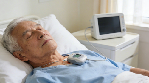 Diagram showing how remote patient monitoring devices collect patient data and transmit it to healthcare providers through connected RPM platforms.