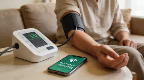 Types of remote patient monitoring devices such as pulse oximeters, smart weight scales, ECG monitors, and glucose monitoring systems used in healthcare.
