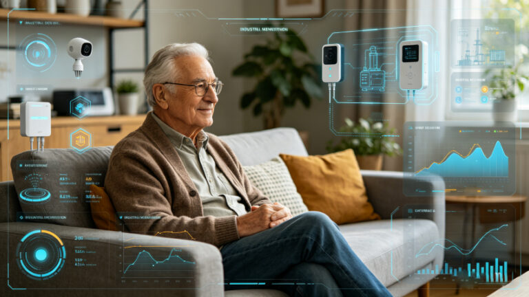 industrial remote monitoring system dashboard showing real-time equipment data and IoT connectivity